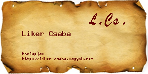 Liker Csaba névjegykártya