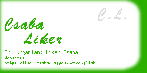 csaba liker business card